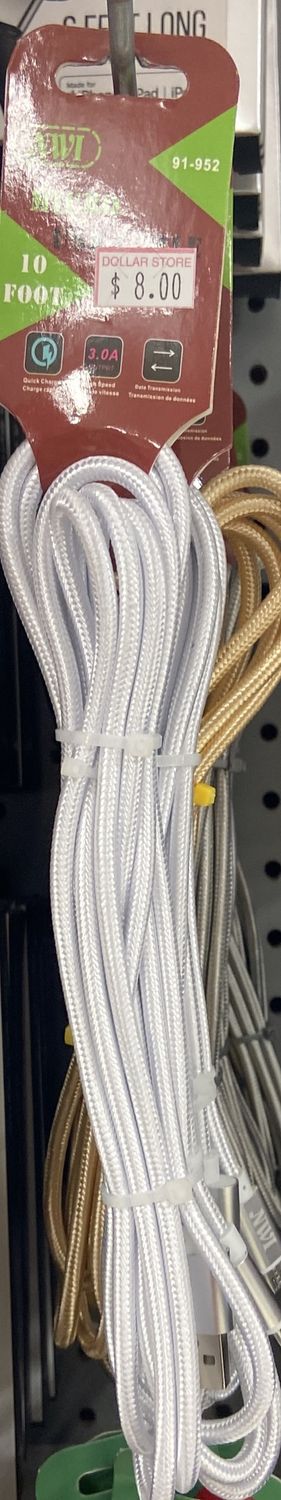 NWI: 10 Foot Micro Usb Cable Charger