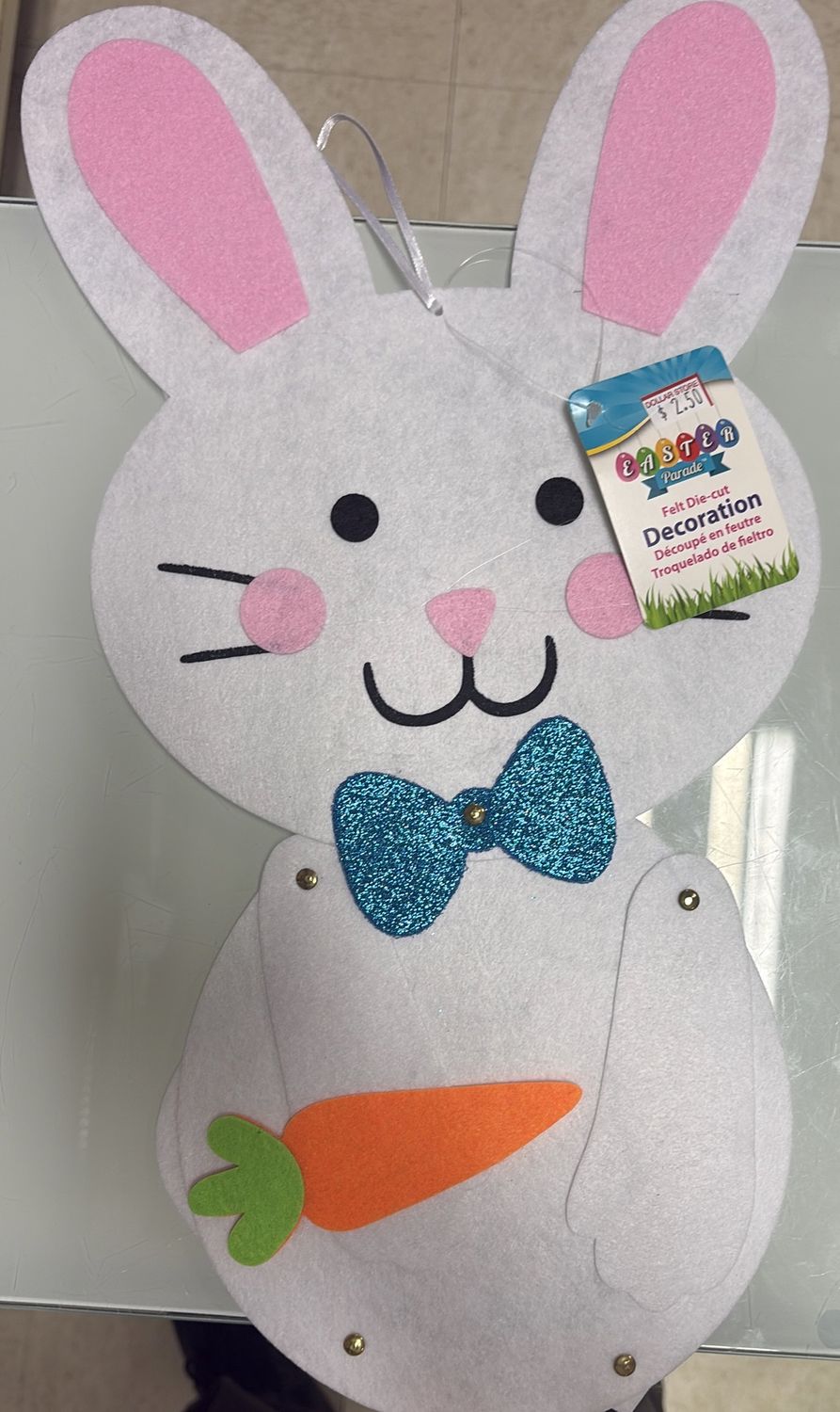 Felt die cut decoration