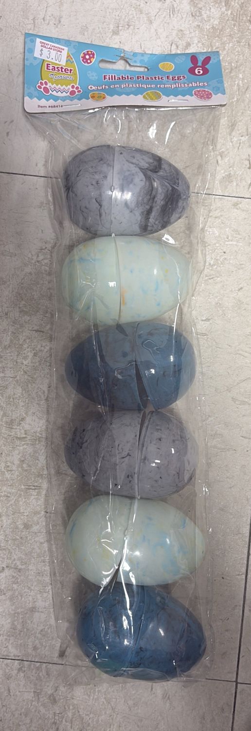 6 pks plastic eggs