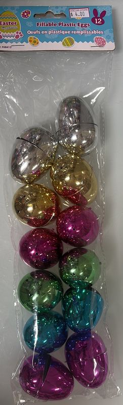 Fillable plastic eggs