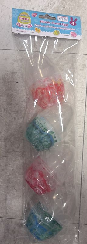Fillable plastic eggs 4 pcs