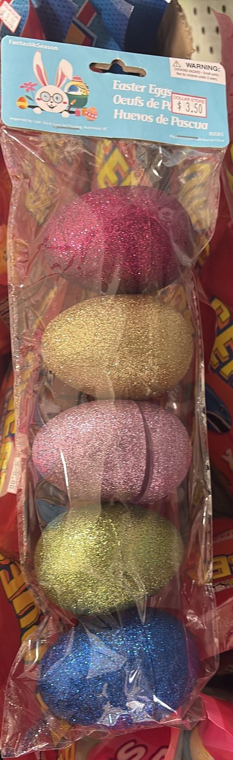 Easter eggs glitter