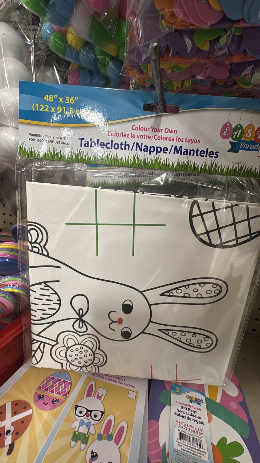 colour your own table cloth