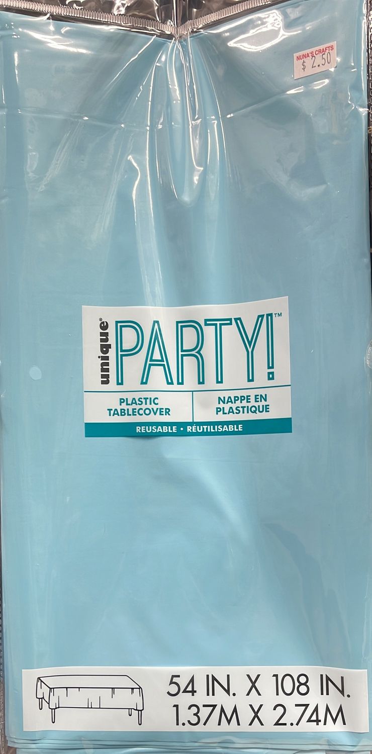 sky blue rectangluar tablecover