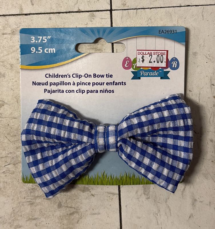 Easter children clip on bow tie