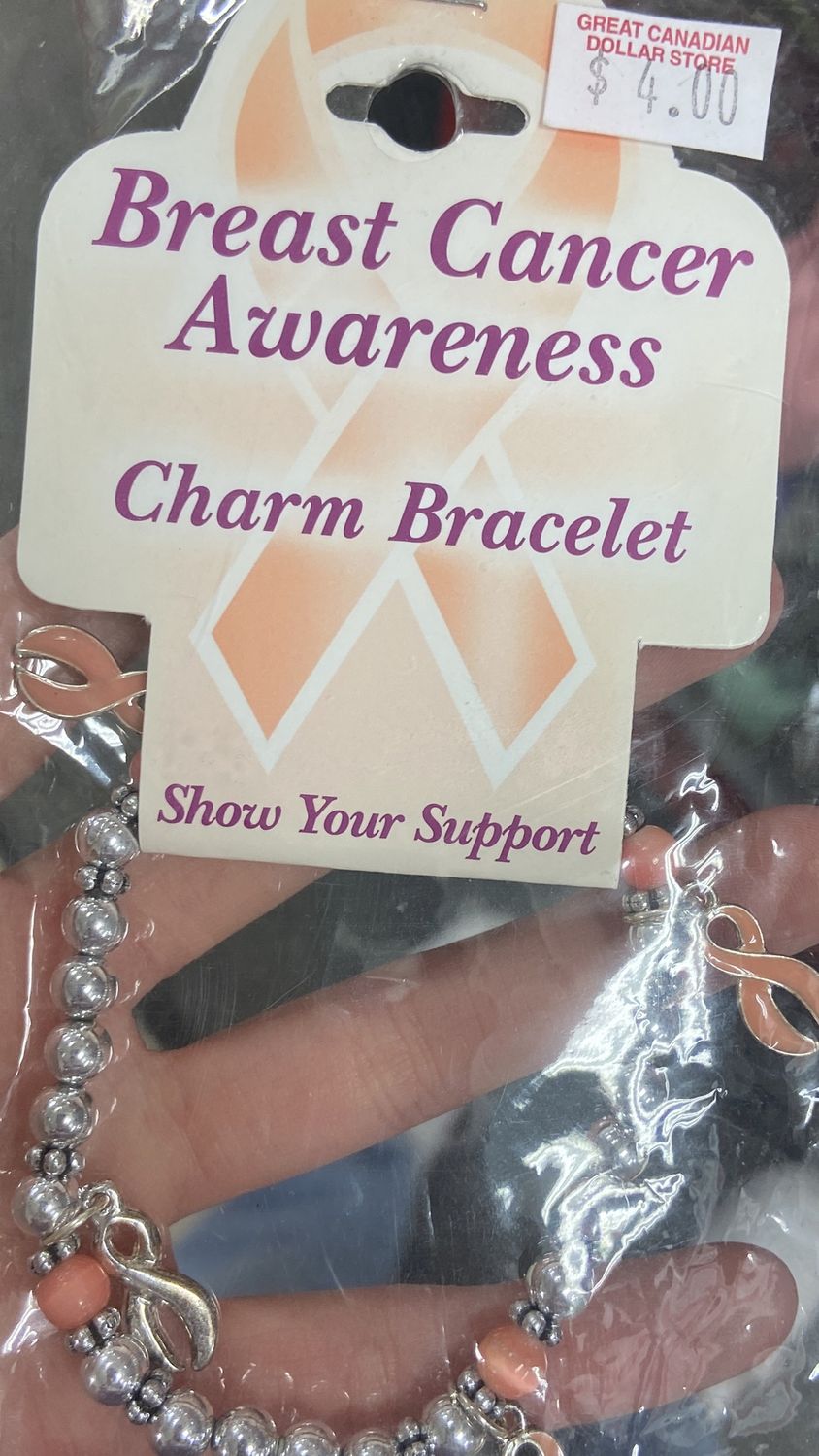 Breast Cancer Awanreness Chatm Bracelet