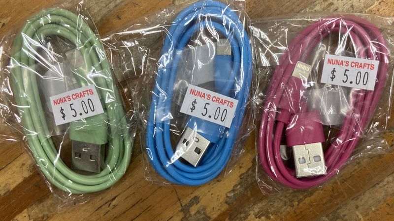 Asst. USB to Iphone Short Charger