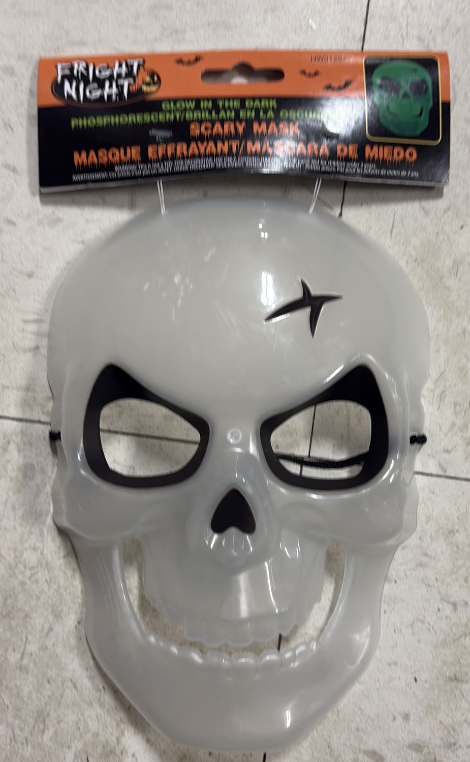 Scary mask glow in dark