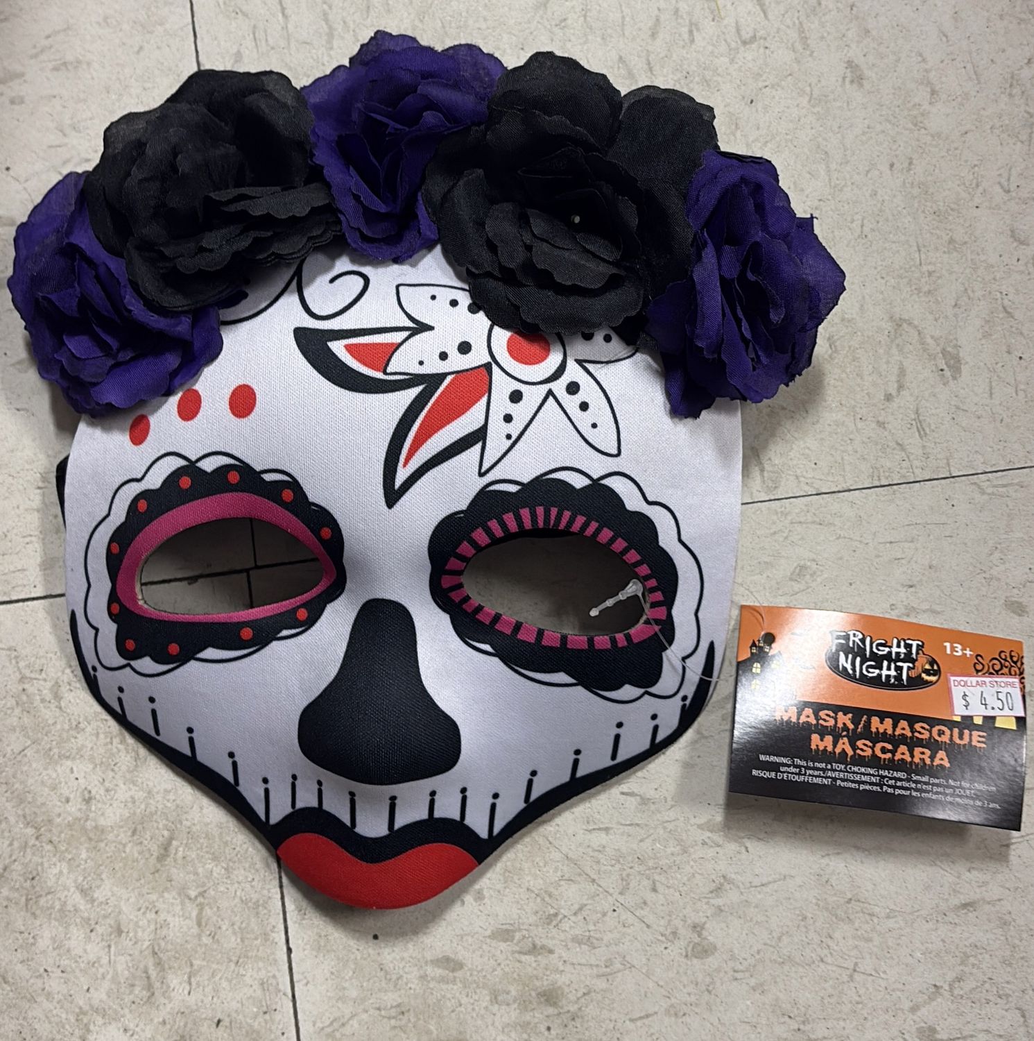 Mask with flower