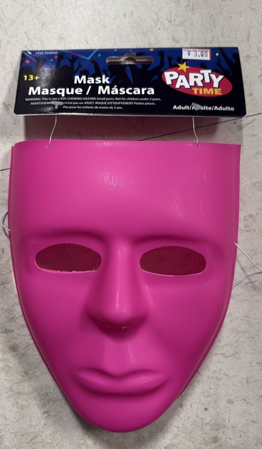 Party pink face mask