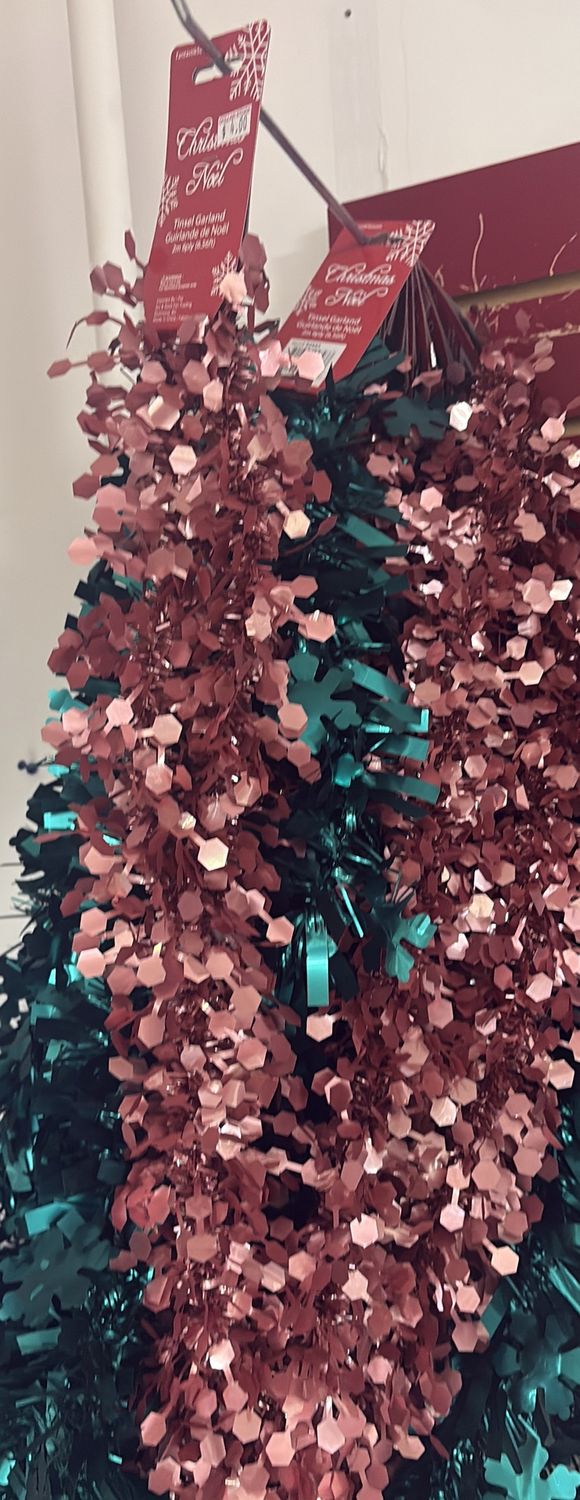 Christmas tinsel garland