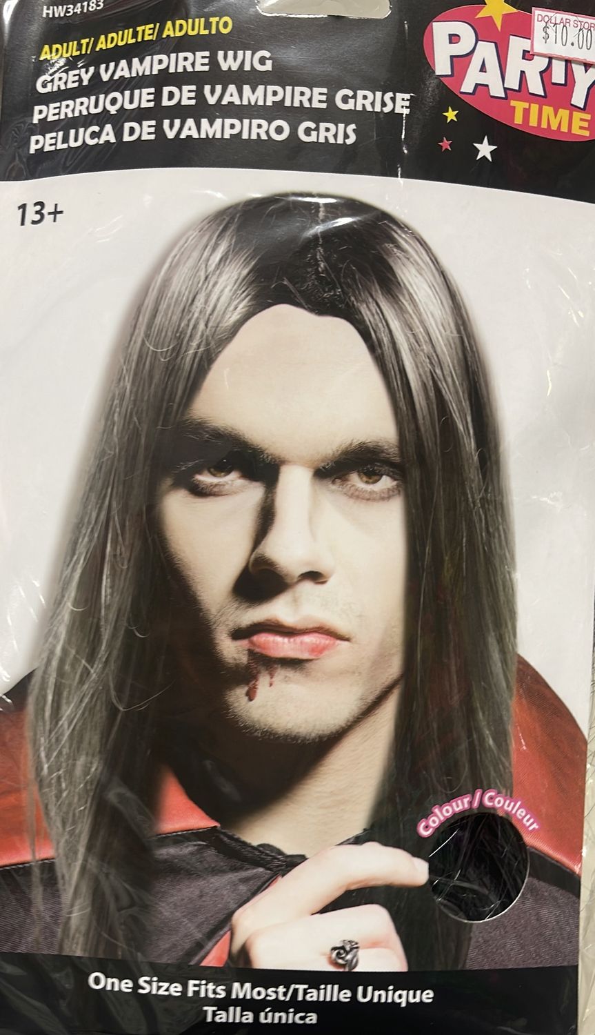 Grey vampire wig