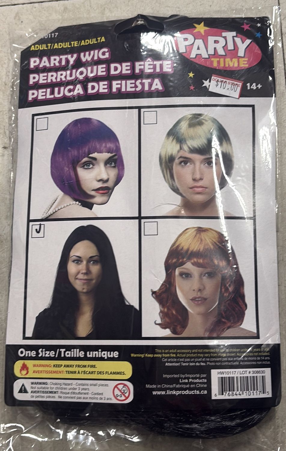 Adult party wig
