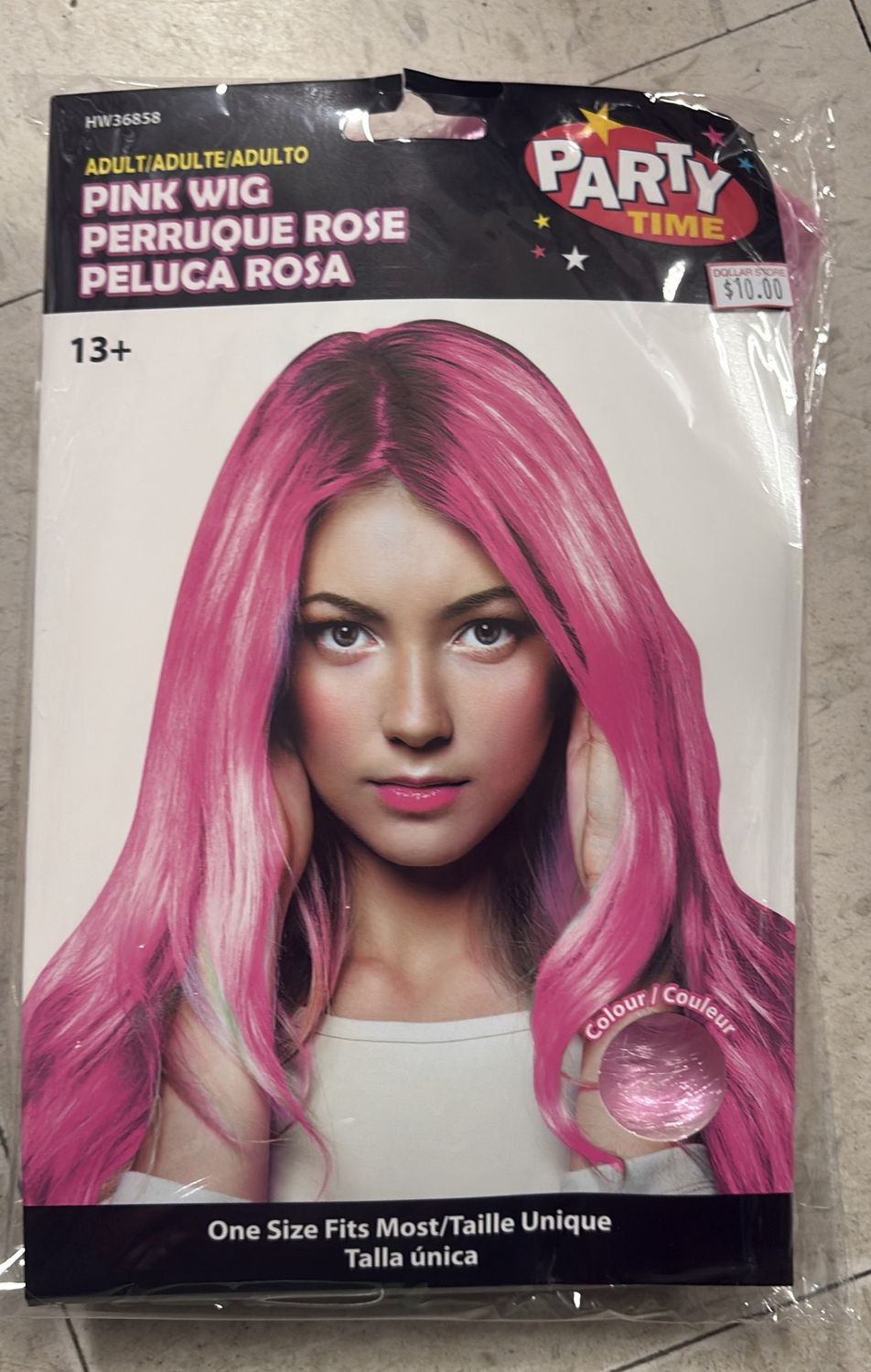 Adult pink wig