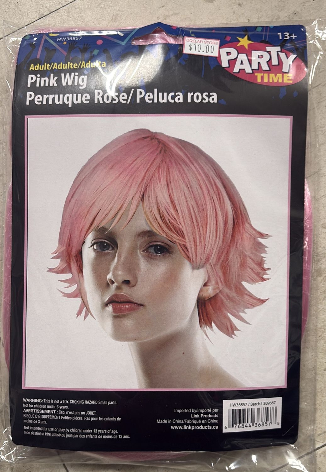 Pink wig
