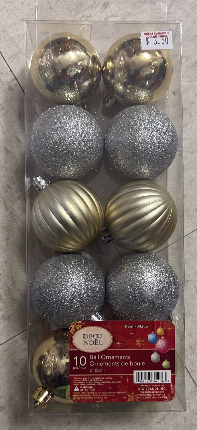 10 Ball ornaments