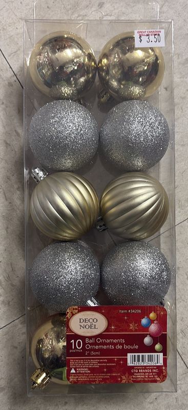 10 Ball ornaments