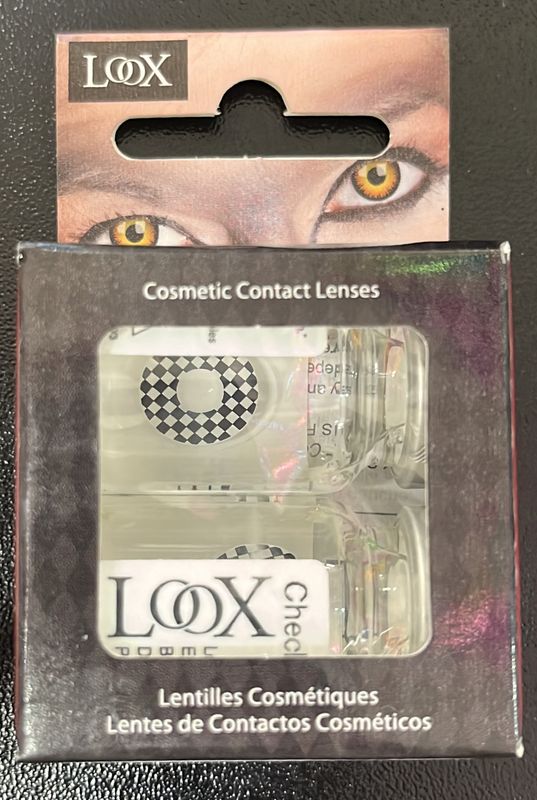 Cosmetic Contact Lenses: Checkered
