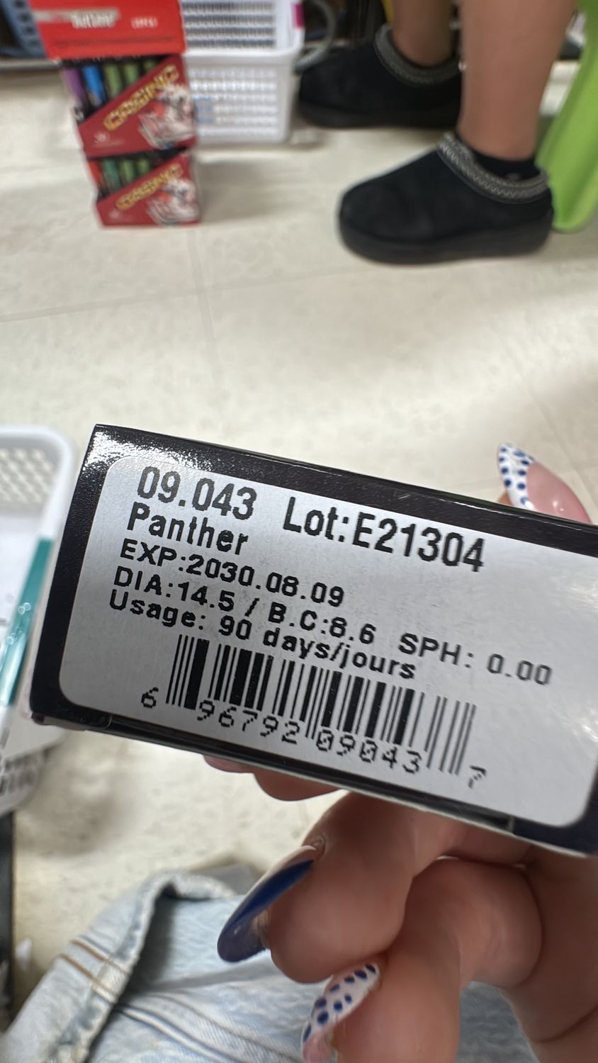 cosmetic contact lenses: Panther