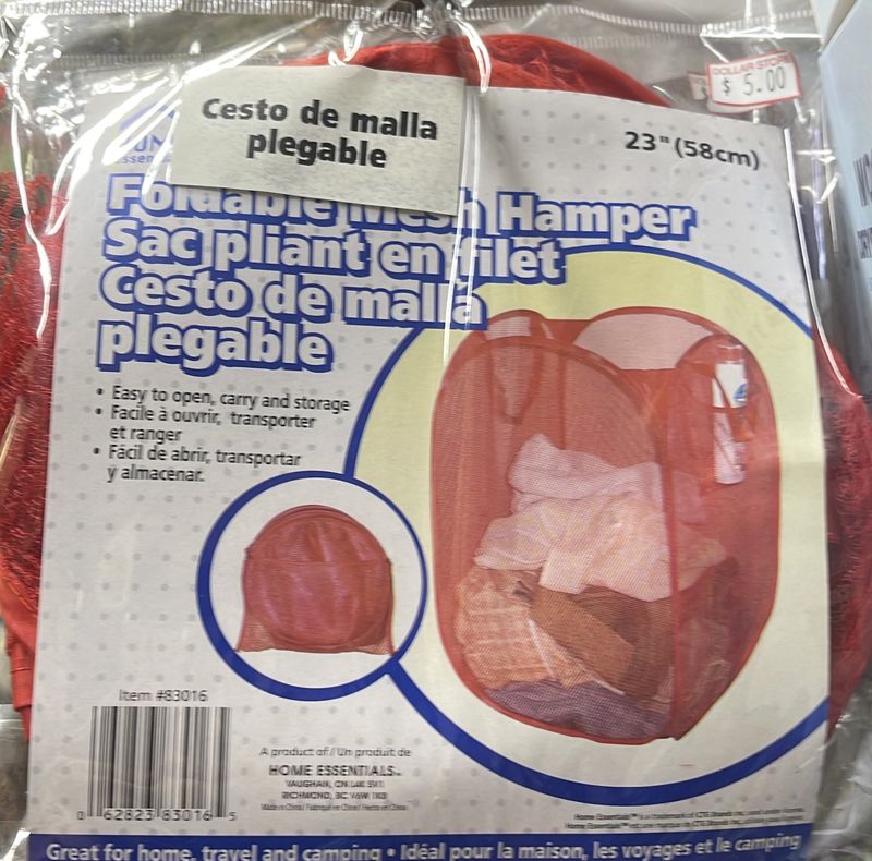 foldable mesh sac