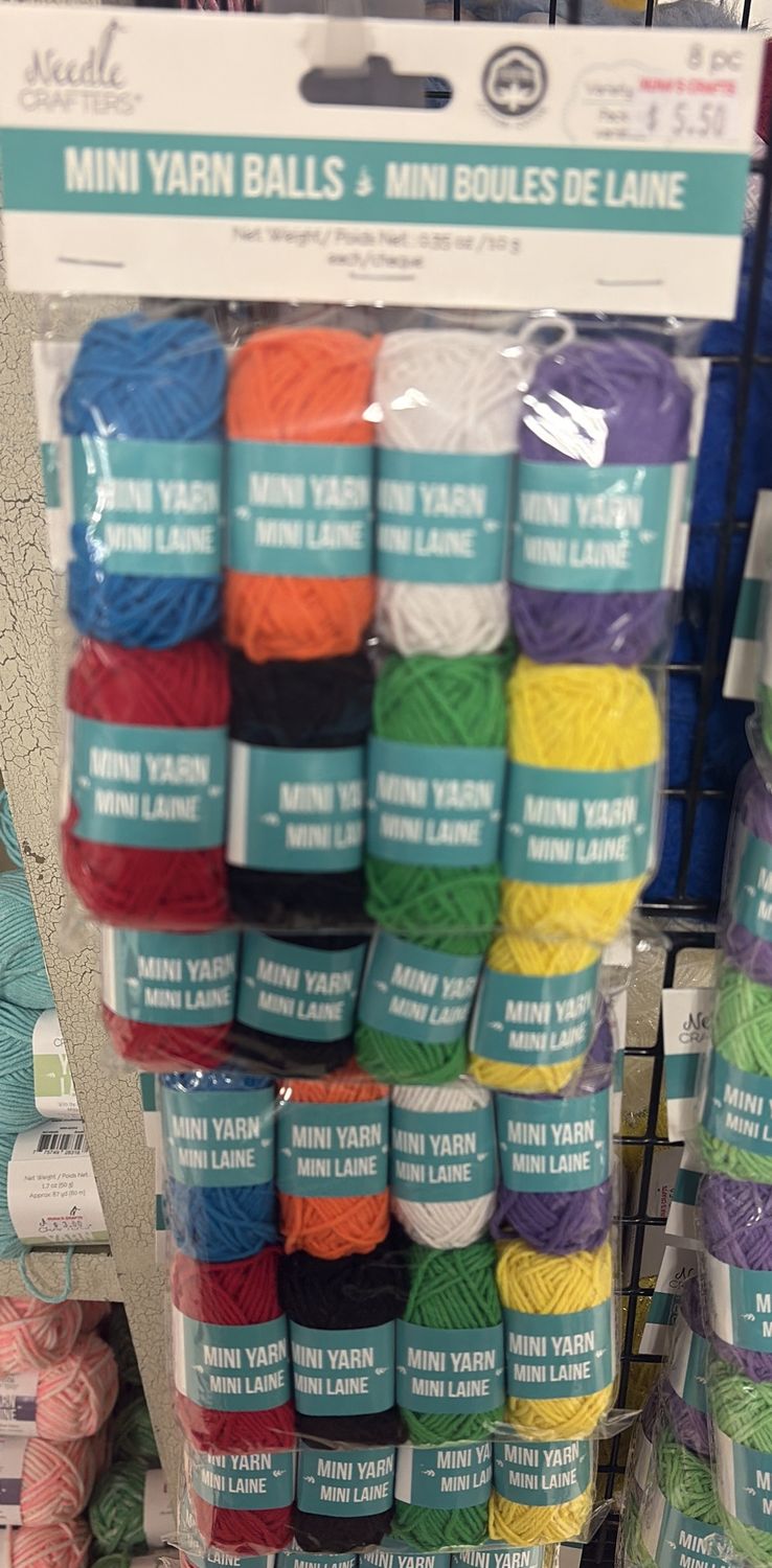 8pk Bold Colored Mini Yarn Balls
