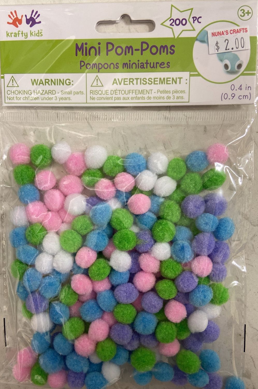 MultiCraft: Pastel Asst. Mini Pom-Poms 0.4&quot;