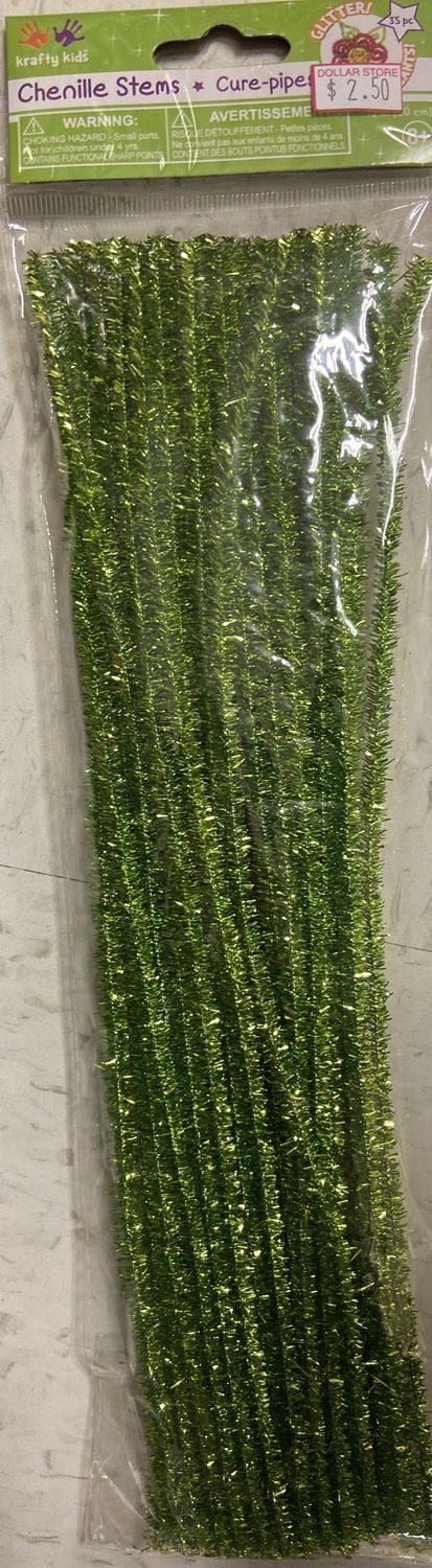 MultiCraft: Emerald 12in Chenille Stems x35pcs 