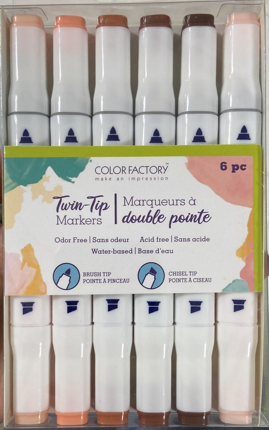 MultiCraft: Skin Tones - 6pk Twin-Tip Markers