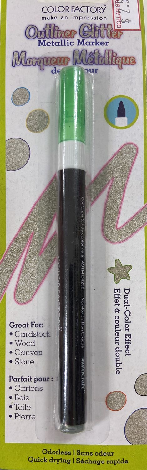 MultiCraft: Green Outliner Glitter Metallic Marker