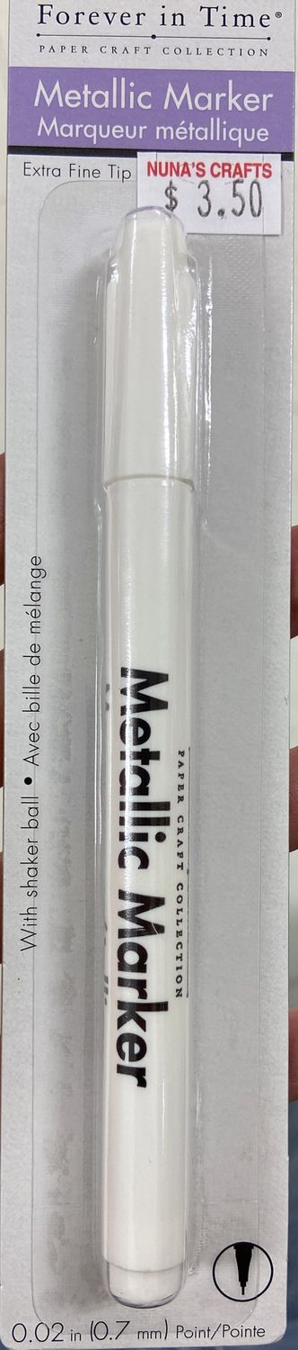 MultiCraft: White Metallic Marker 0.02&quot;
