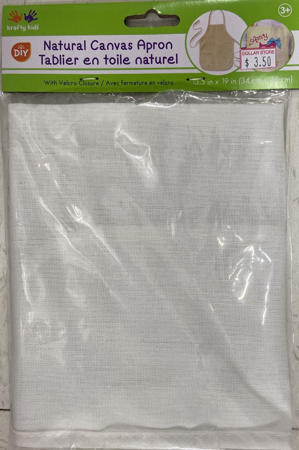 MultiCraft: Natural Canvas Apron 13.5&quot; x 19&quot; 