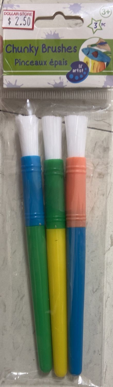 MultiCraft: 3pk Silk White Chunky Brushes