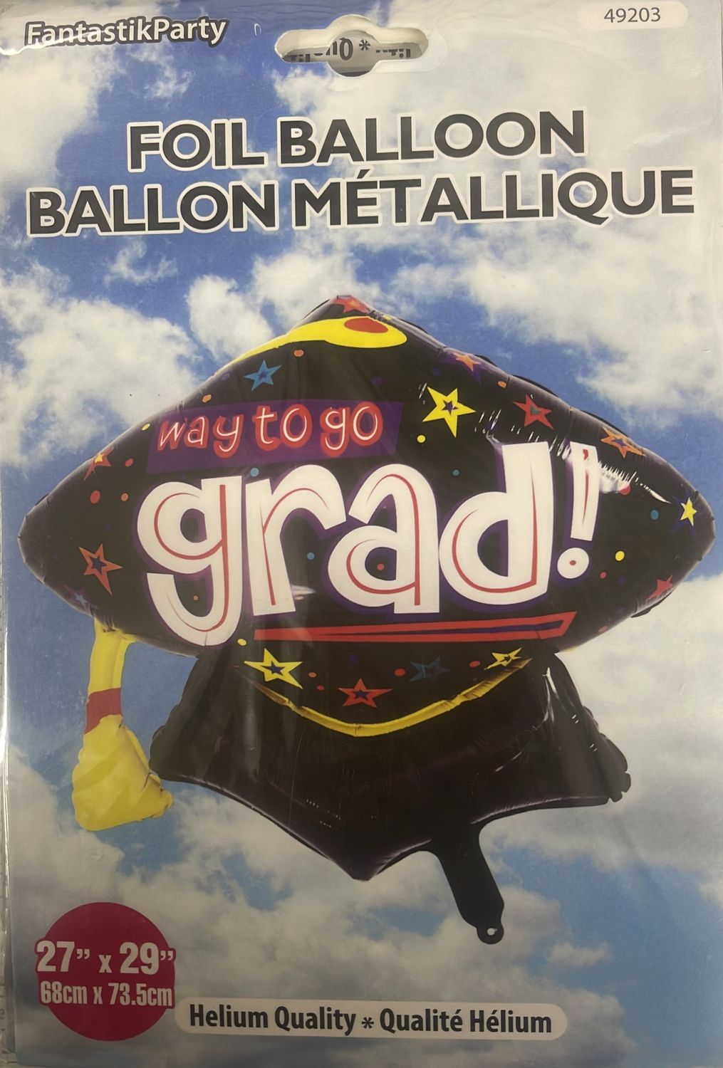 &quot;Way to go grad&quot; Shaped Foil Balloon 27&quot; x 29&quot; 