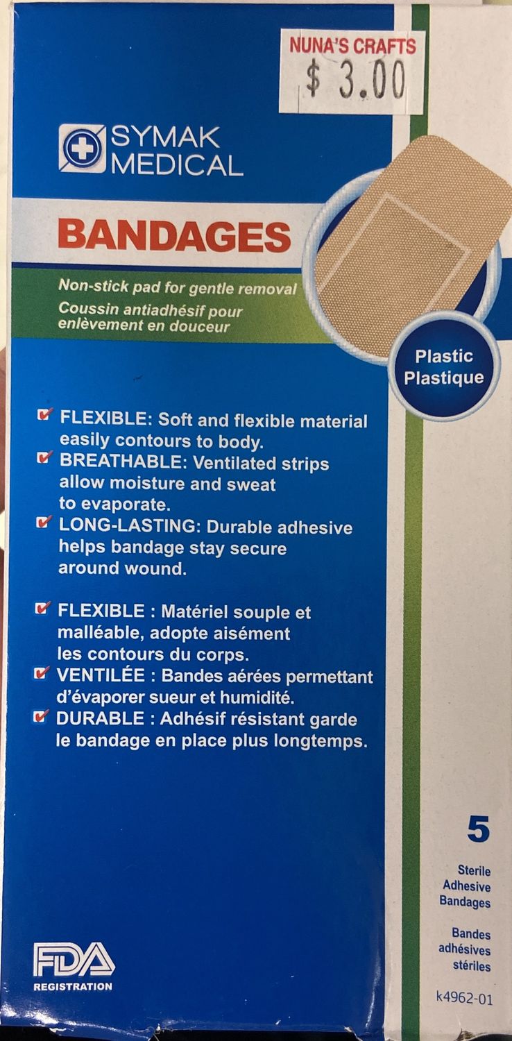 Symak: 5pk Plastic Bandages