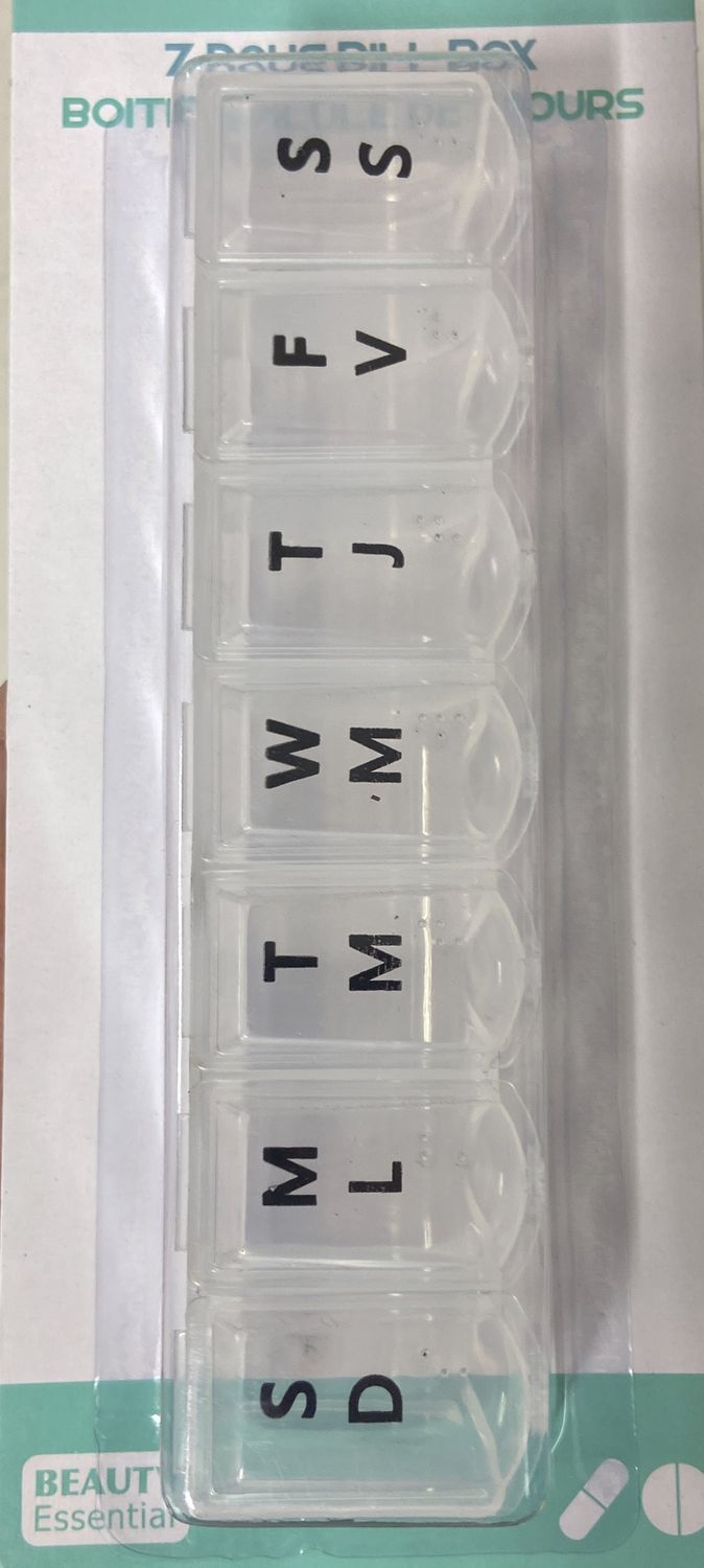 M.H.I: Clear 7 Days Pill Box