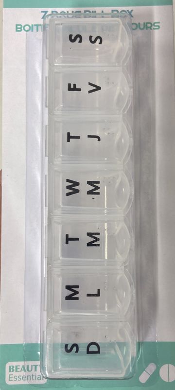 M.H.I: Clear 7 Days Pill Box
