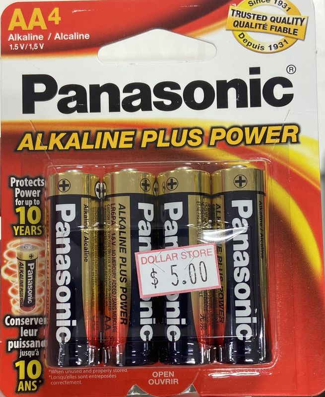 4pk Panasonic AA Batteries