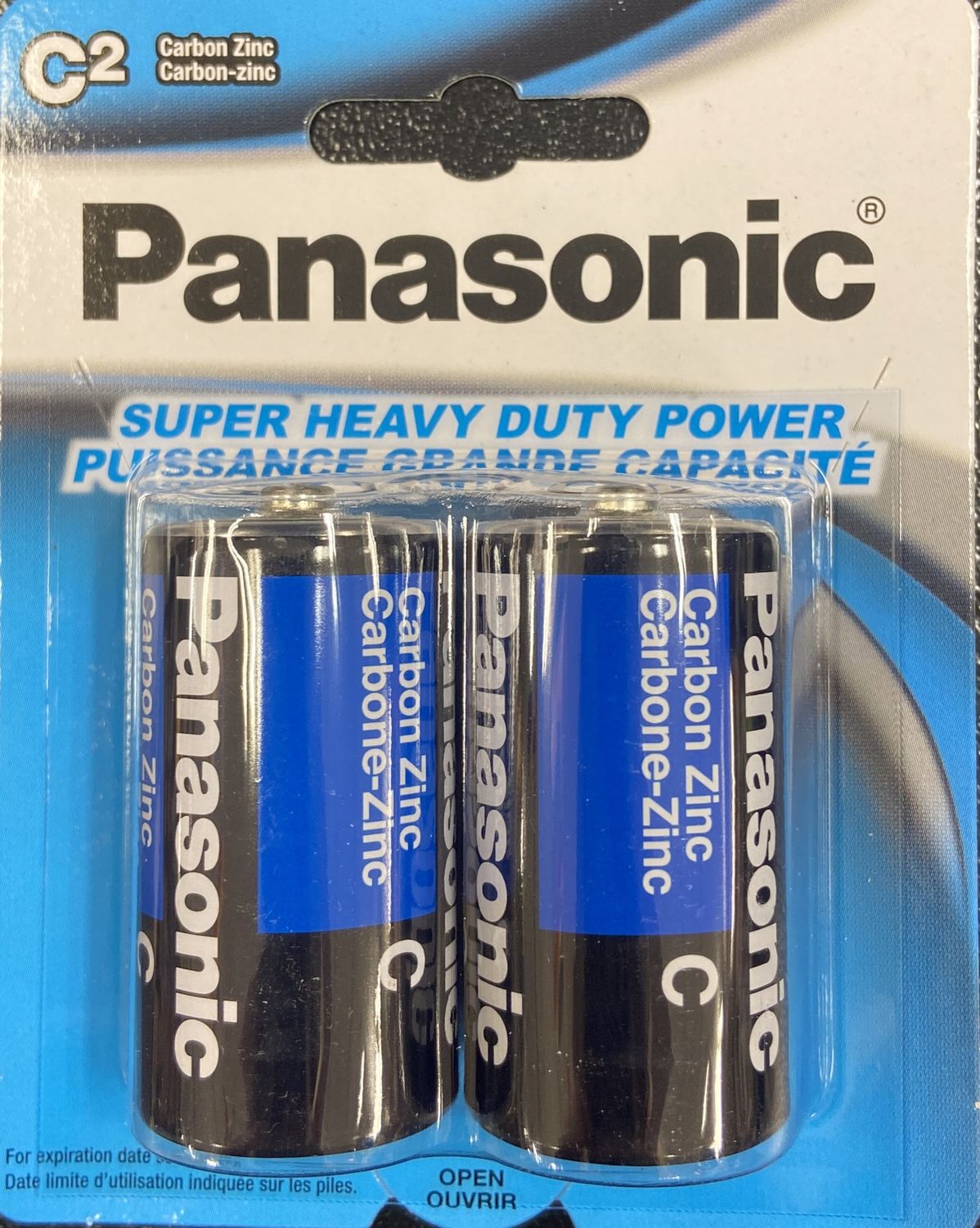 2pk Panasonic C Carbon Zinc Batteries 