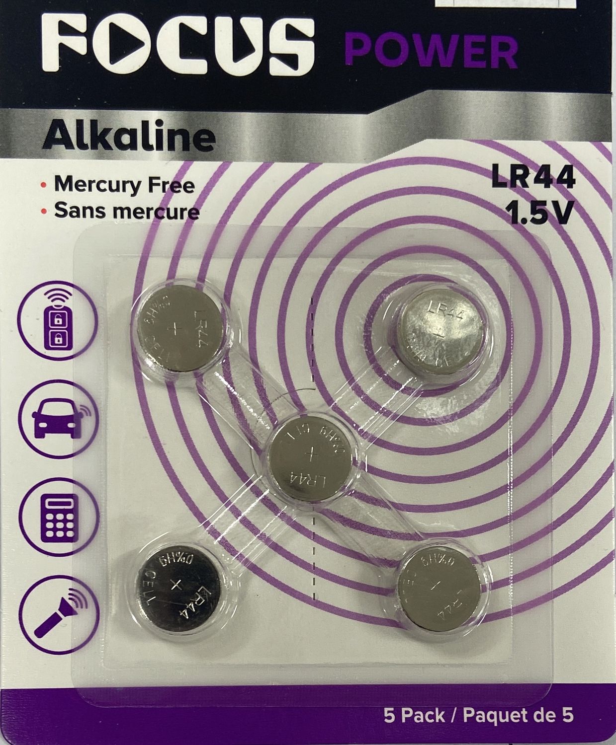 CTG: 5pk LR44 1.5 V Alkaline Batteries