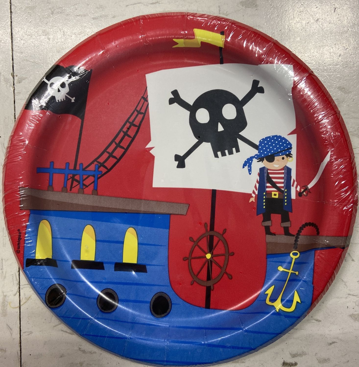 Unique: 8pk Small Pirate Themed Paper Plates 