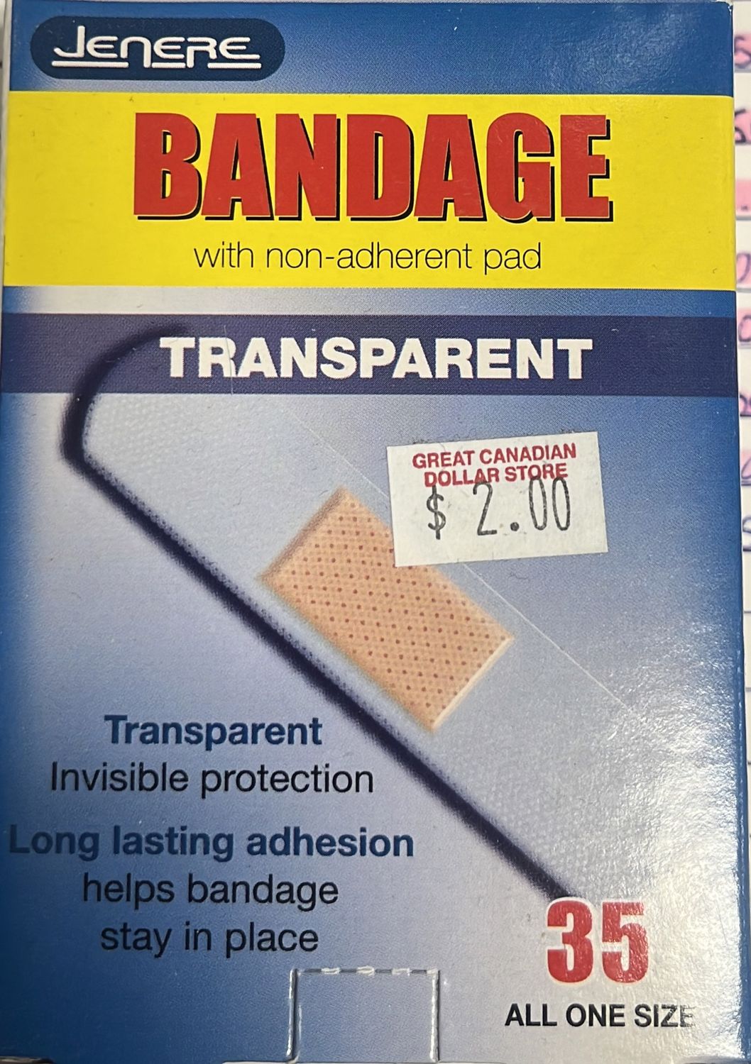 Jenere: Transparent Bandaid (35pc) 