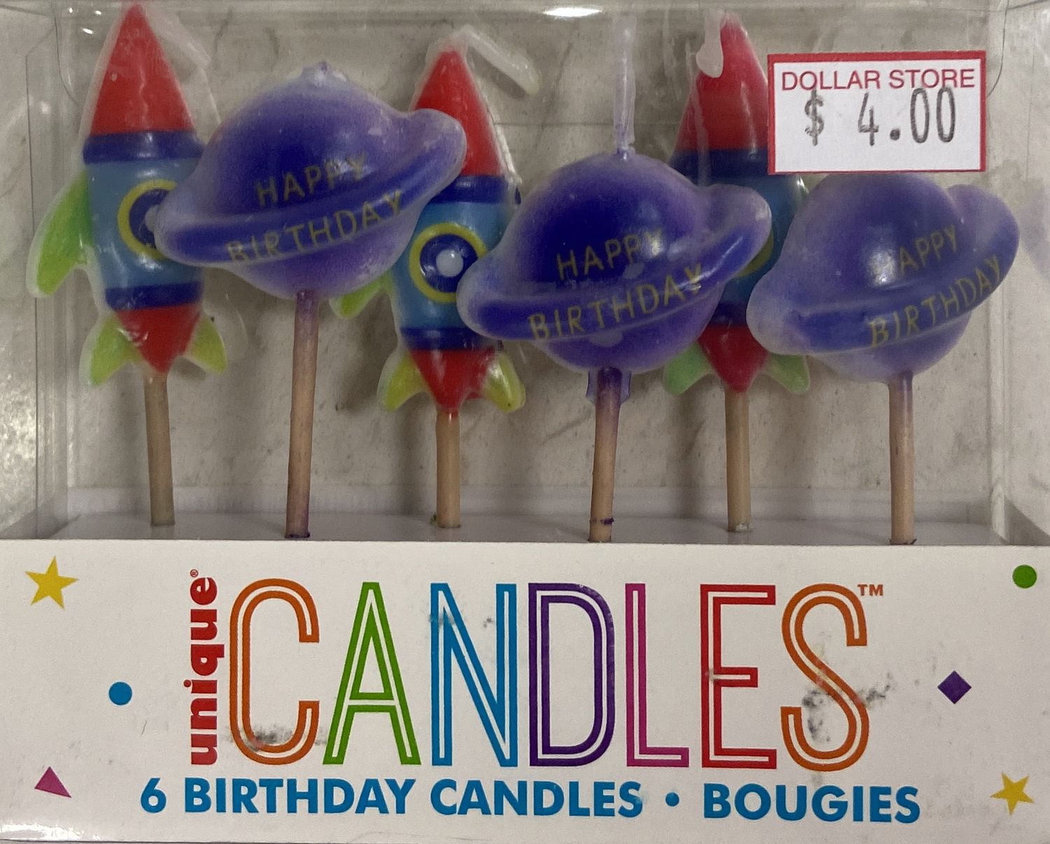 Unique: 6pc Space Themed Birthday Candles
