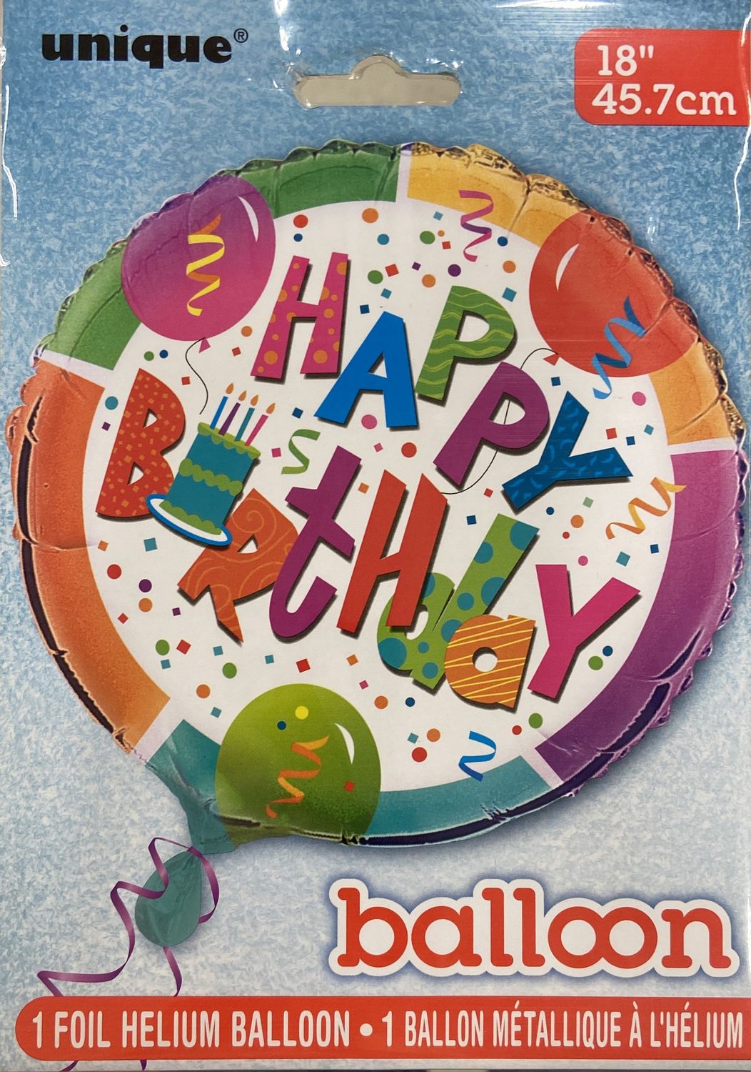 Unique: 18&quot; Multicolor/Shape &quot;Happy Birthday&quot; Foil Balloon