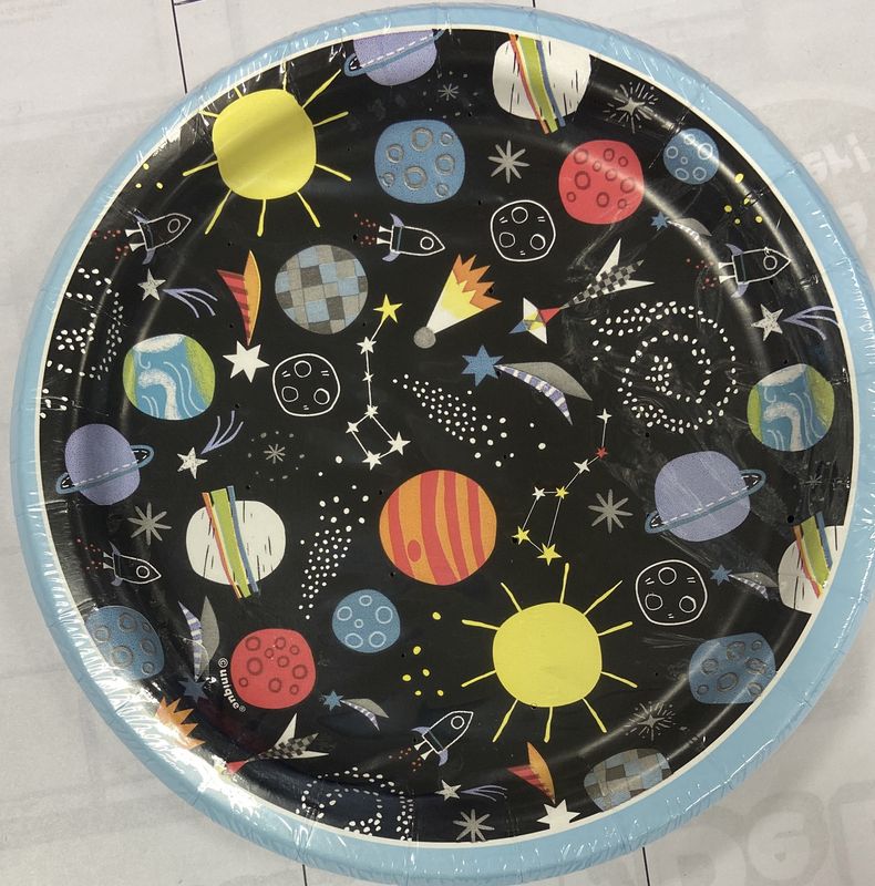 Unique: 8pk Small Space Themed Paper Plates 