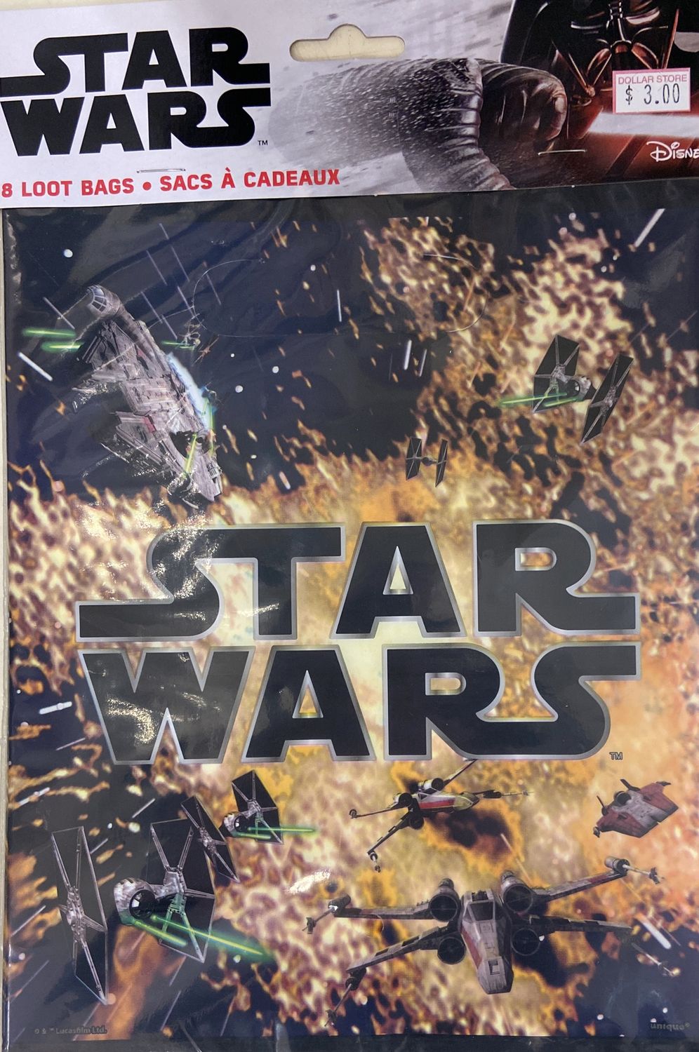 Unique: 8pk Star Wars Themed Loot Bags 