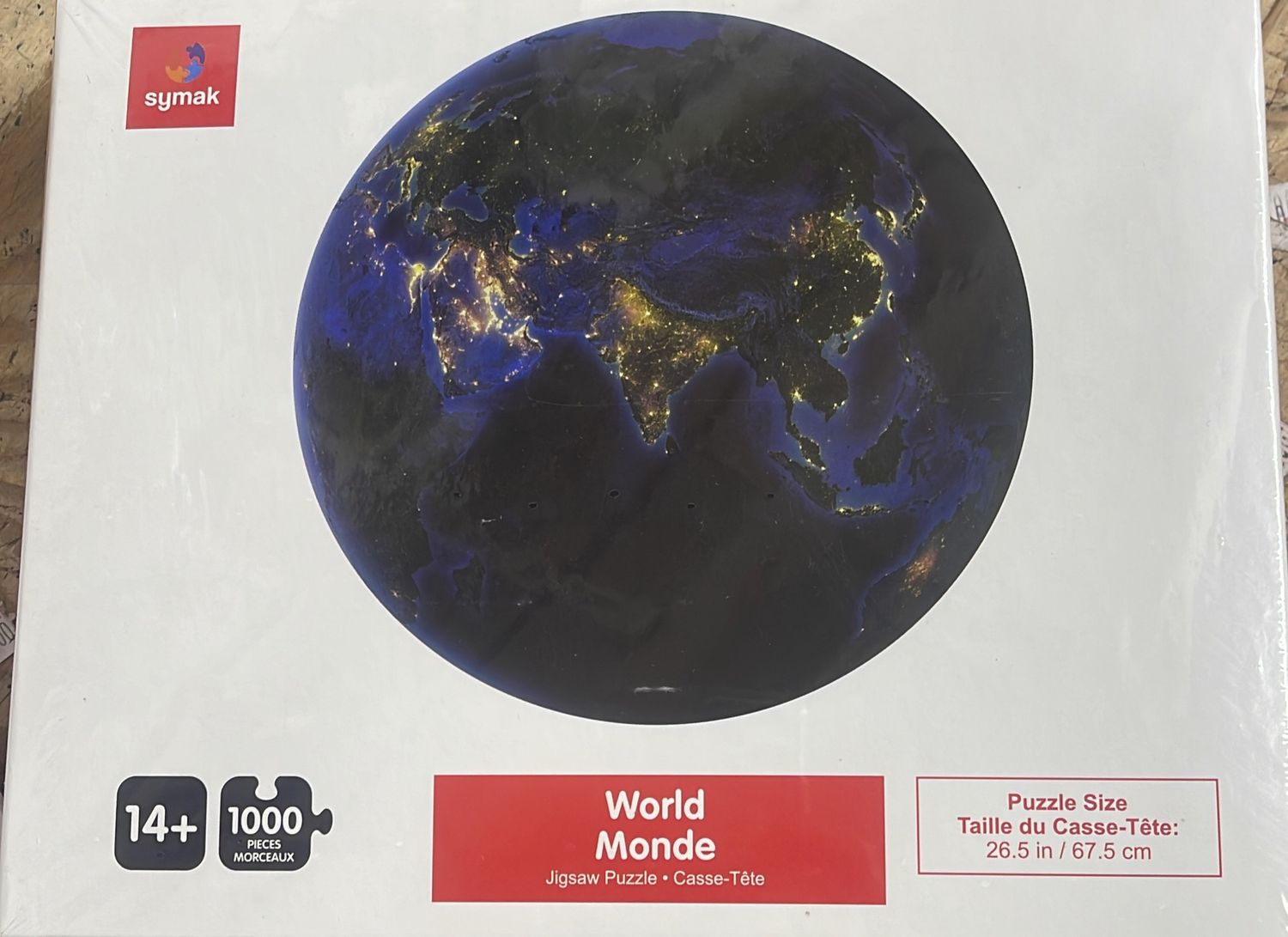 1000 pcs round puzzles-Asstd DIA 675 mm