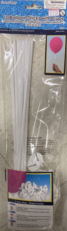 10pk 14&quot; Balloon Sticks with Cups 