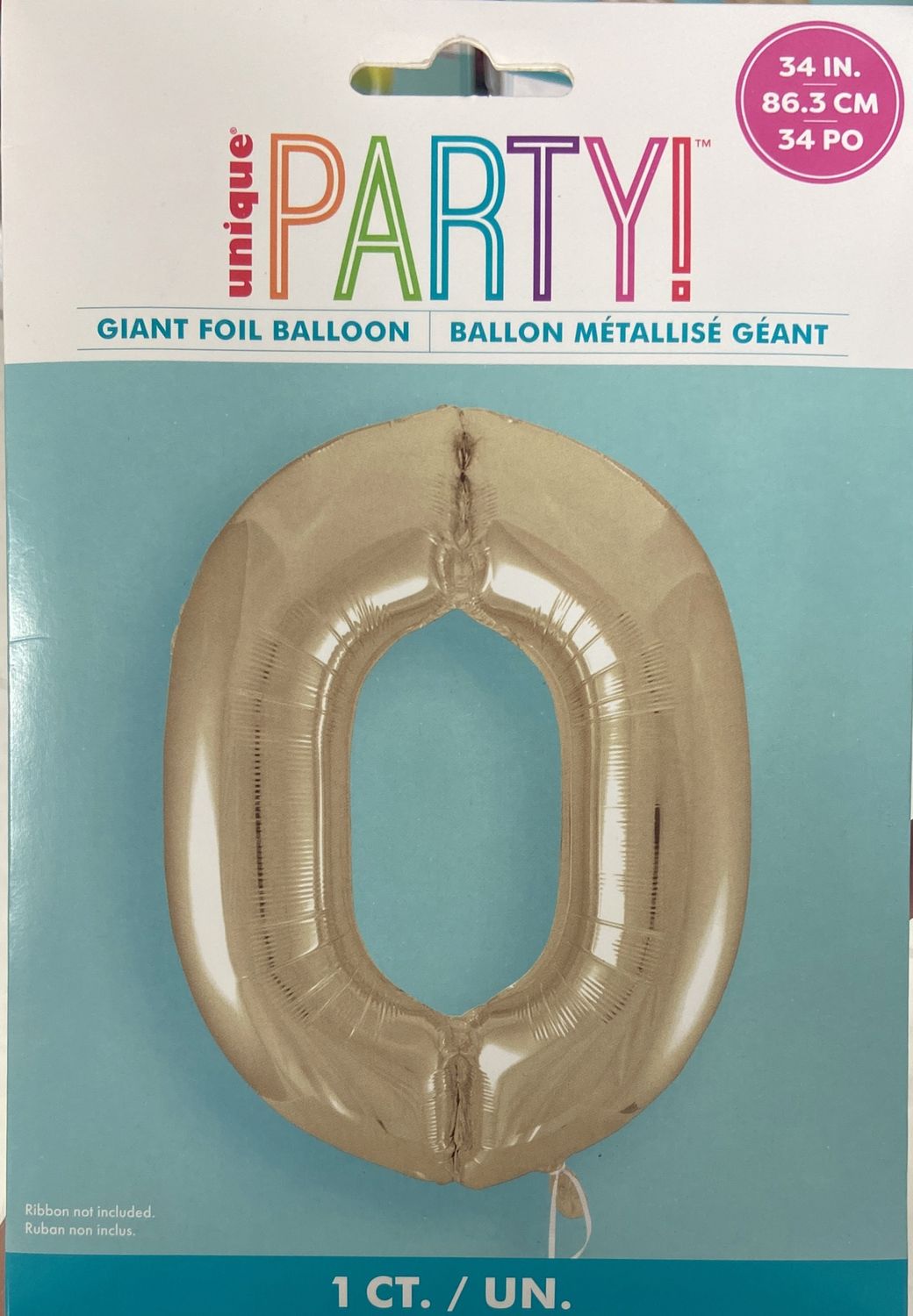Unique: 34&quot; #0 Foil Balloon