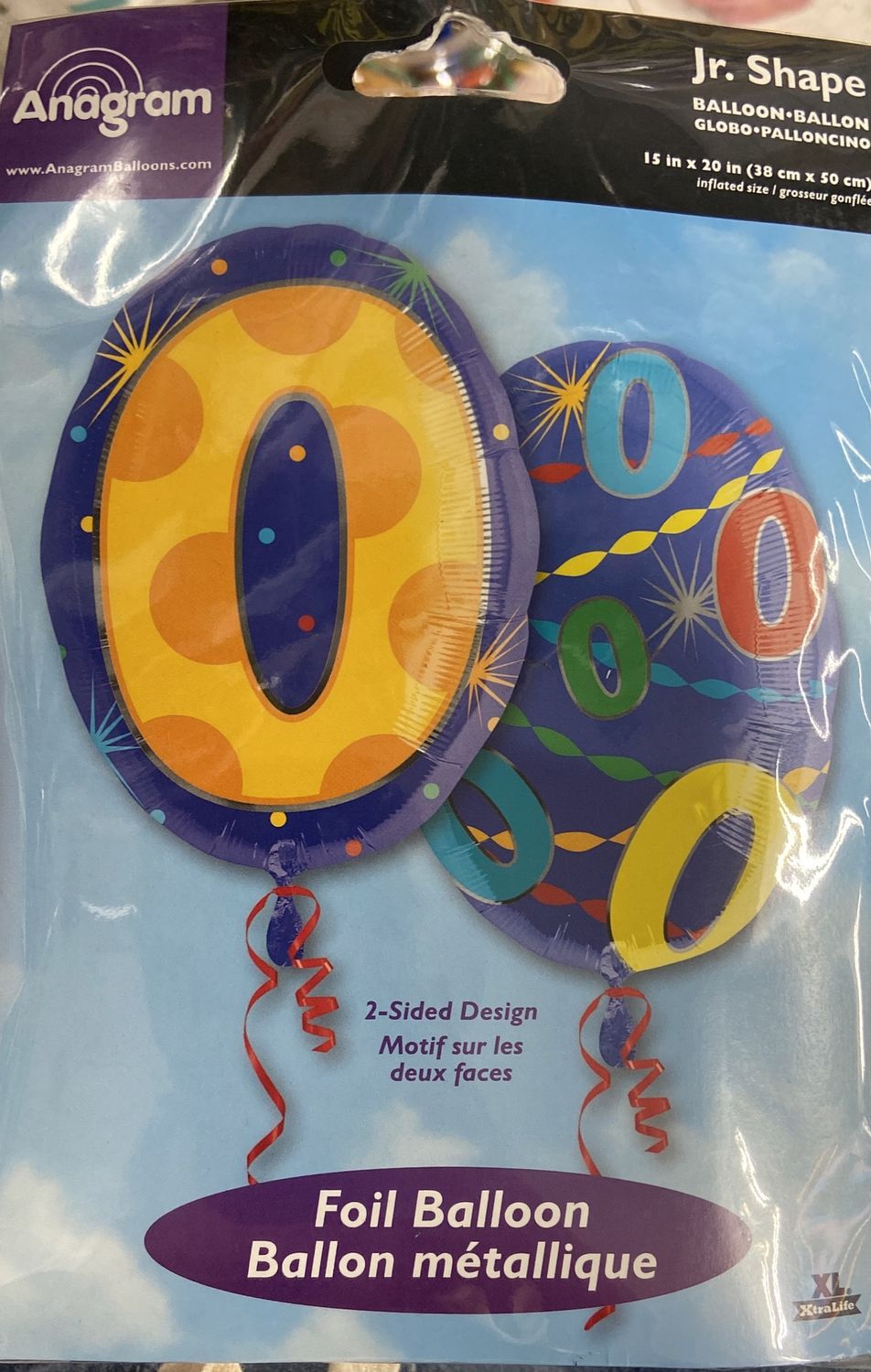 Anagram: 2 Sided #0 Foil Balloon