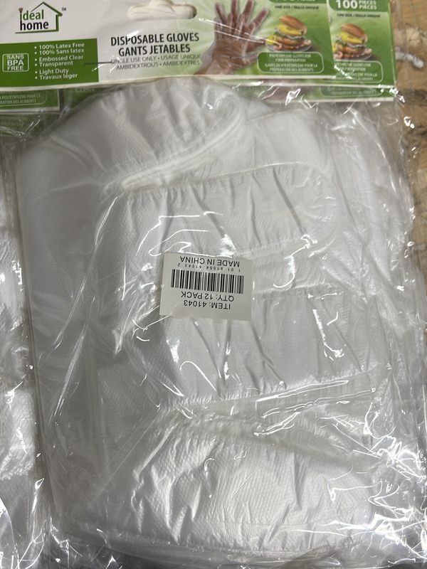 100pk Clear Disposable Gloves